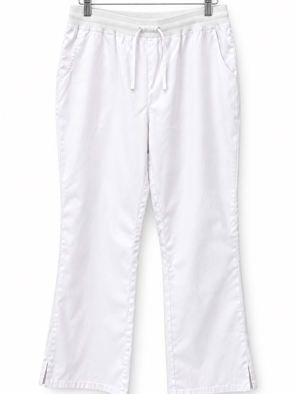 Nu Dimension Stretch Women’s White Scrub Pants Drawstring Size L